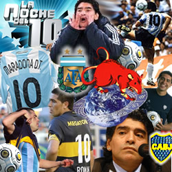 Riquelme y Maradona